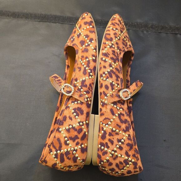 BRAND NEW SUGAR LEOPARD PRINT WOMEN MARY JANE FLAT - Picture 12 of 16